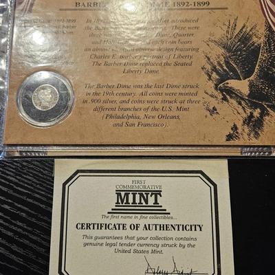 America's Rare 19th Century Coins - Barber Silver Dime & Liberty Head "V" Nickel