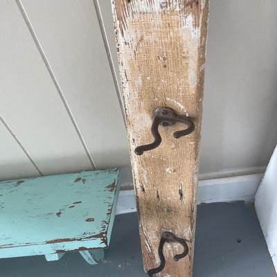 Vintage shelf and coat hooks