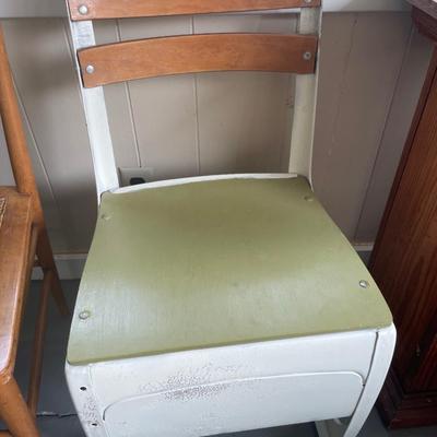 Vintage school chair & tray