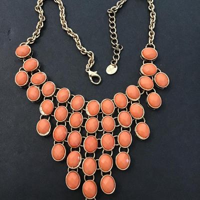 Gold tone statement necklace