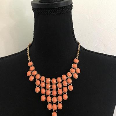 Gold tone statement necklace