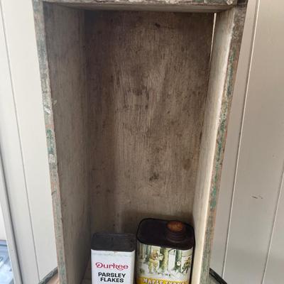 Vintage spice tins with drawer