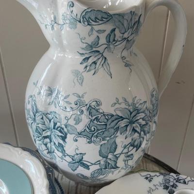Floral pitchers & plates