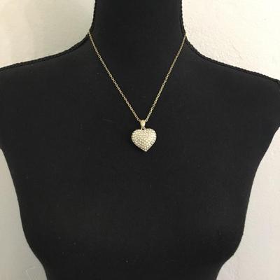 Beautiful gold plated Swarovski crystal heart necklace