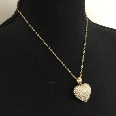 Beautiful gold plated Swarovski crystal heart necklace