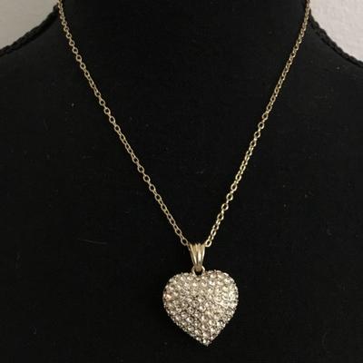 Beautiful gold plated Swarovski crystal heart necklace