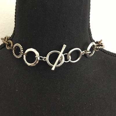 Unique bronze and silver, toned, octopus statement, necklace