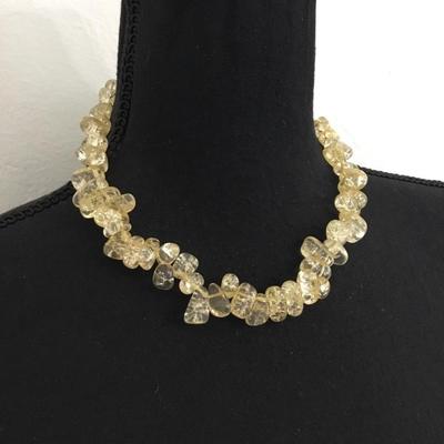 Beautiful large citrine, natural gemstone, nugget collar necklace