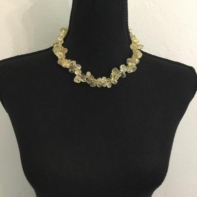 Beautiful large citrine, natural gemstone, nugget collar necklace