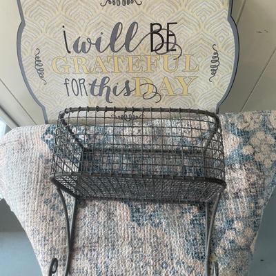 Decorative rug, wall basket and decor