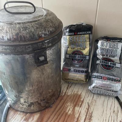 Steel wool and metal canister