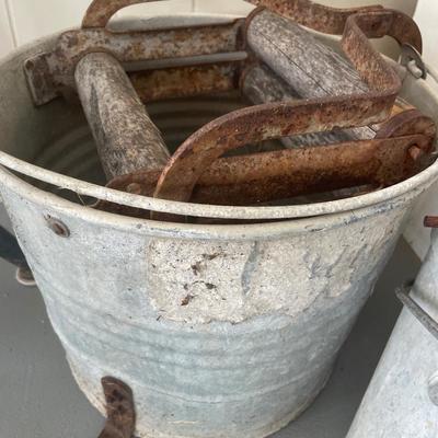 Vintage mop buckets