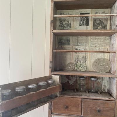2 vintage wood organizers