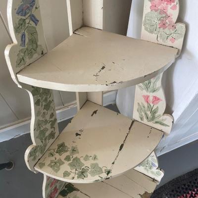 Corner hanging shelf