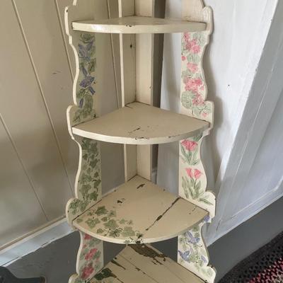 Corner hanging shelf