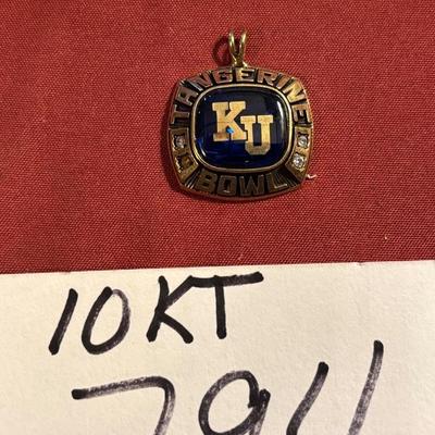 10 KT KU Tangerine Bowl Pendant