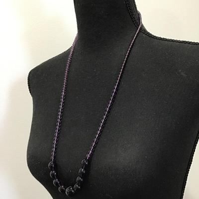 Gorgeous vintage authentic amethyst, crystal bead necklace