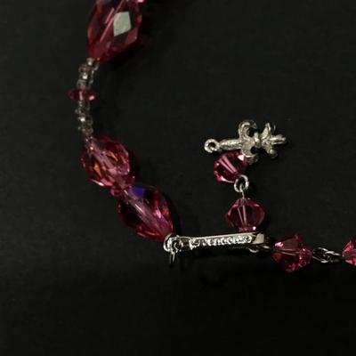 Vintage Vendome gorgeous, pink, crystal necklace, choker
