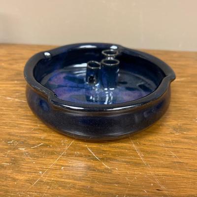 Hand Made Blue and Purple Pottery Pen Holder