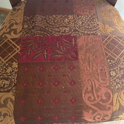 6 wood back chairs with padded seats