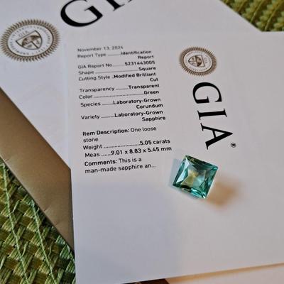 GIA CERTIFIED LAB GROWN SAPPHIRE