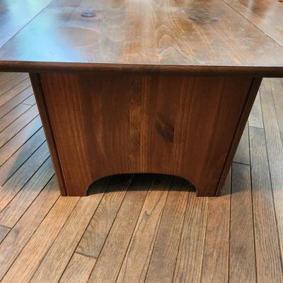 Dropleaf Coffee Table w Lower Shelf 44x36x16 22" wide with leaves down