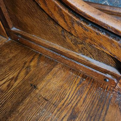 Antique 1800's Roll Top Oak Desk and Chair from PA. Hotel