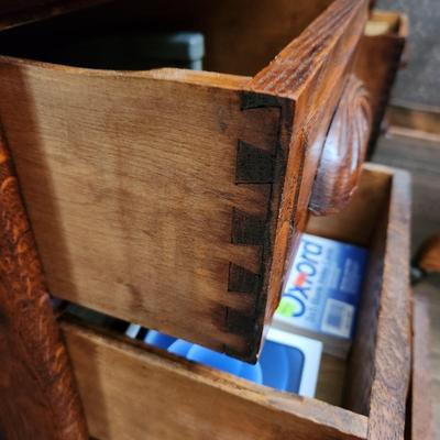 Antique 1800's Roll Top Oak Desk and Chair from PA. Hotel
