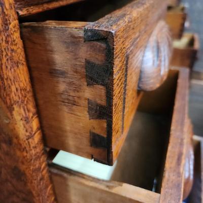 Antique 1800's Roll Top Oak Desk and Chair from PA. Hotel