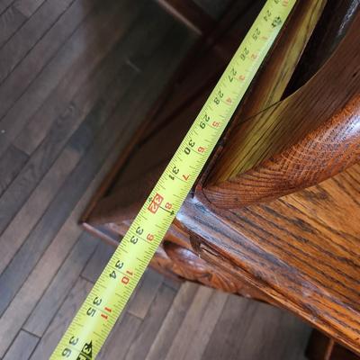 Antique 1800's Roll Top Oak Desk and Chair from PA. Hotel
