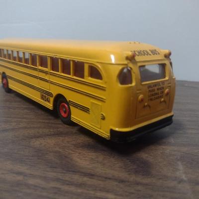 Vintage Metal Cast Dinky SuperToys School Bus 'The Lindberg Line' by Meccano, LTD England