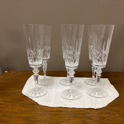 Set of 6 Crystal Wine Goblets