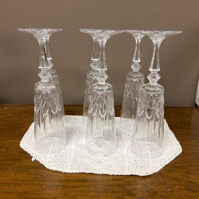Set of 6 Crystal Wine Goblets