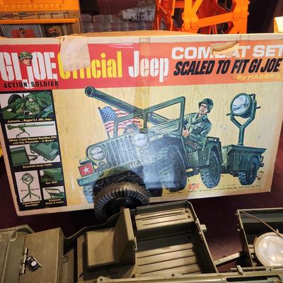 G.I. Joe Official jeep Combat Set not complete missing Steering Wheel