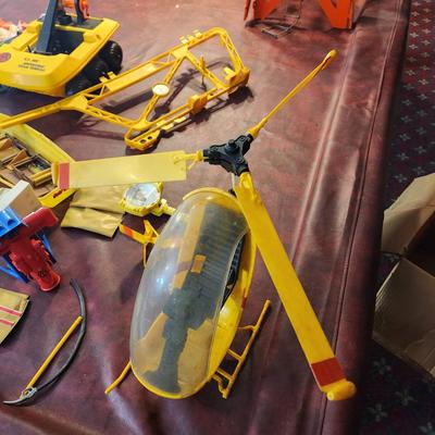 Large lot of G.I. GI Joe Accessories Adventure Team Vechile Boat Helicopter Parts