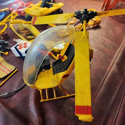 Large lot of G.I. GI Joe Accessories Adventure Team Vechile Boat Helicopter Parts