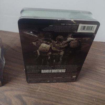 Band of Brothers DVD Collection in Tin Case and History Channel WWII Ultimate Collections DVD Set Both New in Wrap