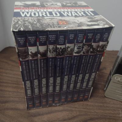 Band of Brothers DVD Collection in Tin Case and History Channel WWII Ultimate Collections DVD Set Both New in Wrap