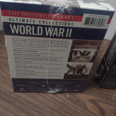 Band of Brothers DVD Collection in Tin Case and History Channel WWII Ultimate Collections DVD Set Both New in Wrap
