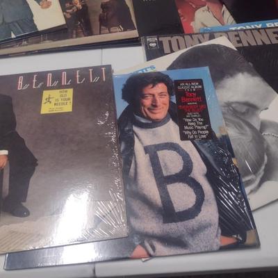 Large Collection of Vintage Vinyl Albums Harry Belafonte, Tony Bennett, Al Jolson, Nat King Cole and More