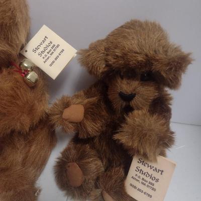 Pair of Stewart Studios Stuffed Bears 'Twinkletoes' and 'Bosco' Choice A