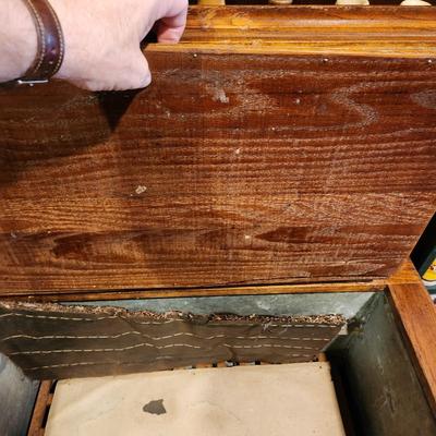 Antique Large Wooden Ice Box 32x22x28H