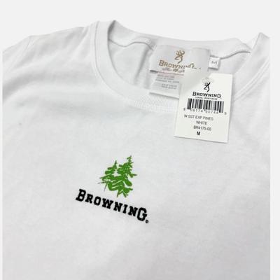 10 Pieces XL - Browning For Her White Pines T-Shirt Women’s Tee Short Sleeve Green Pine Logo