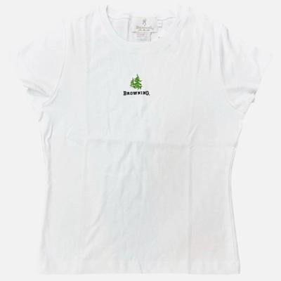 10 Pieces XL - Browning For Her White Pines T-Shirt Women’s Tee Short Sleeve Green Pine Logo