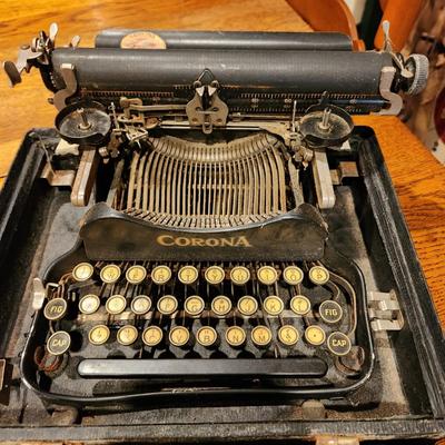 Antique Corona Portable Folding Typewriter