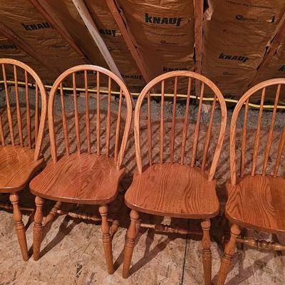 Wooden chairs (6) total
