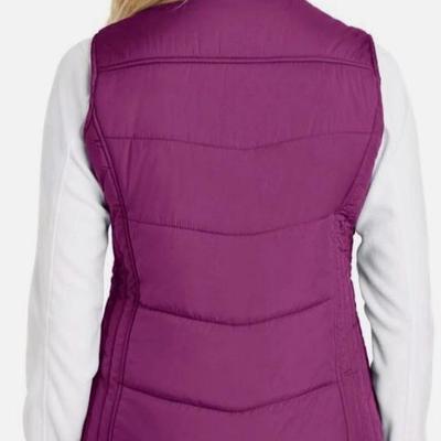 9 Units - S, L, XL - Port Authority Women's Puffy Vest L709 Bright Berry/Bermuda Purple