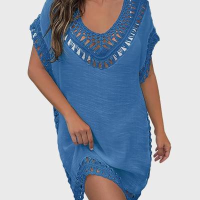 30 Units - Women's Macrame Swim Cover Up Dress One Size Beachwear Vacation Lounge Dress