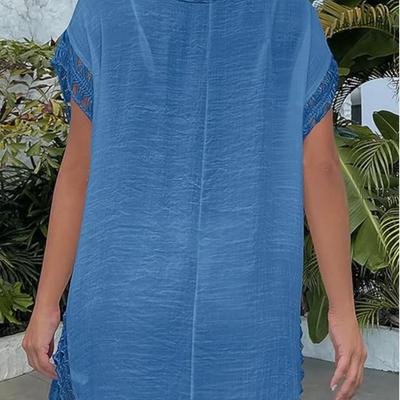 30 Units - Women's Macrame Swim Cover Up Dress One Size Beachwear Vacation Lounge Dress