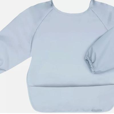 10 Units - Willow + Sim Long Sleeve Washable Baby Bob w/Food Catcher in Cloud Blue